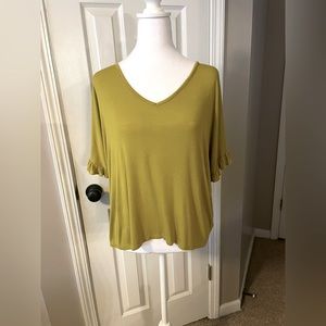 Loft Ruffle Dolman Sleeve Top size S